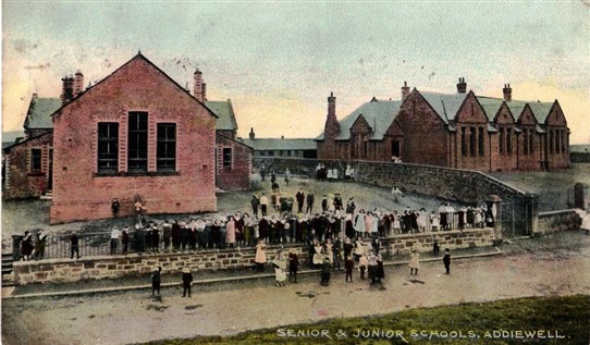 Photo:The junior and senior schools, c. 1910 - but which is which?