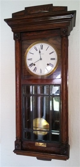 Photo:Clock presented to John Stein on the occasion of his marriage in 1923, by his fellow employees at Addiewell Oil Works.