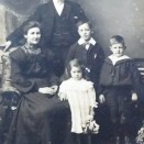 Photo:James Stein with his wife and children, John, James and Jean.  c.1906.