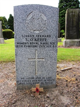 Photo:Sarah O'Keefe's gravestone in West Calder Cemetery