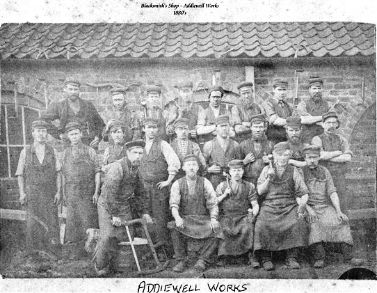 Photo:Addiewell Oil Works blacksmiths or coopers, c.1890s.